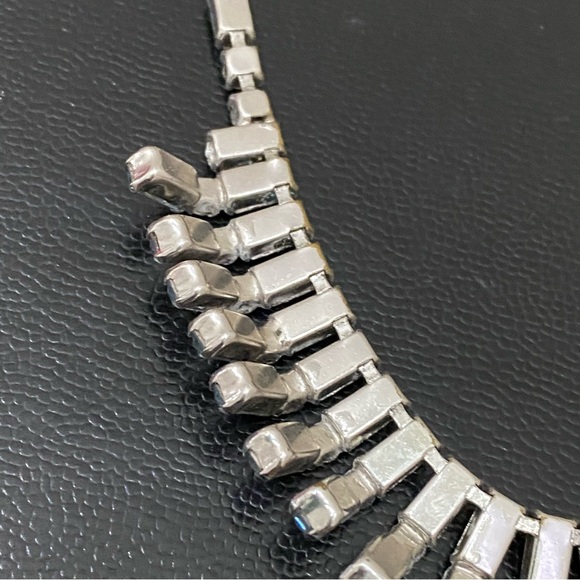 Vintage Unsigned Juliana? Purplish Blue Topaz Bib Statement Choker Necklace 35g - Picture 14 of 16